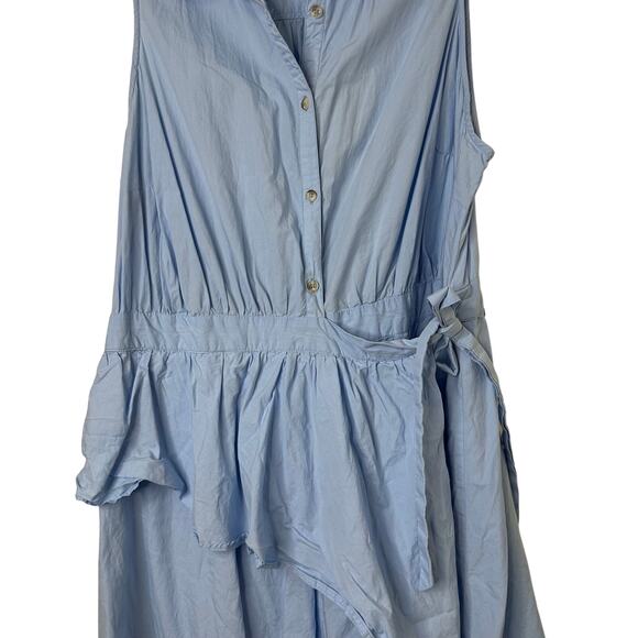 20W Maeve Anthropologie Asymmetrical Powder Blue Dress Minimalist Chic Feminine - Picture 10 of 15